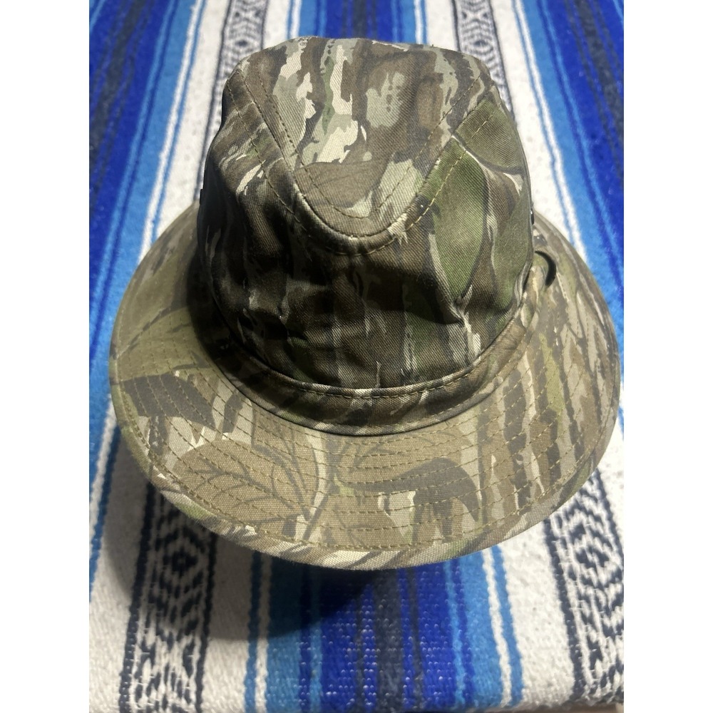 Vintage Realtree Camo Boonie Bucket Hat Medium Made in USA Hunting Outdoor